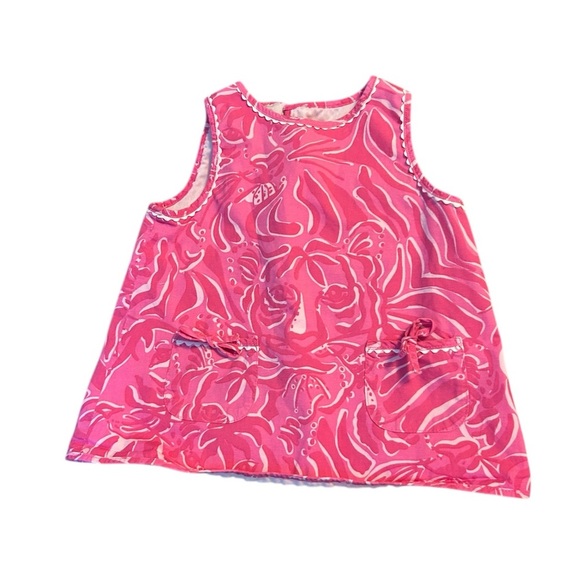 Lilly Pulitzer Pink Floral Swirl Baby Dress - Picture 1 of 4